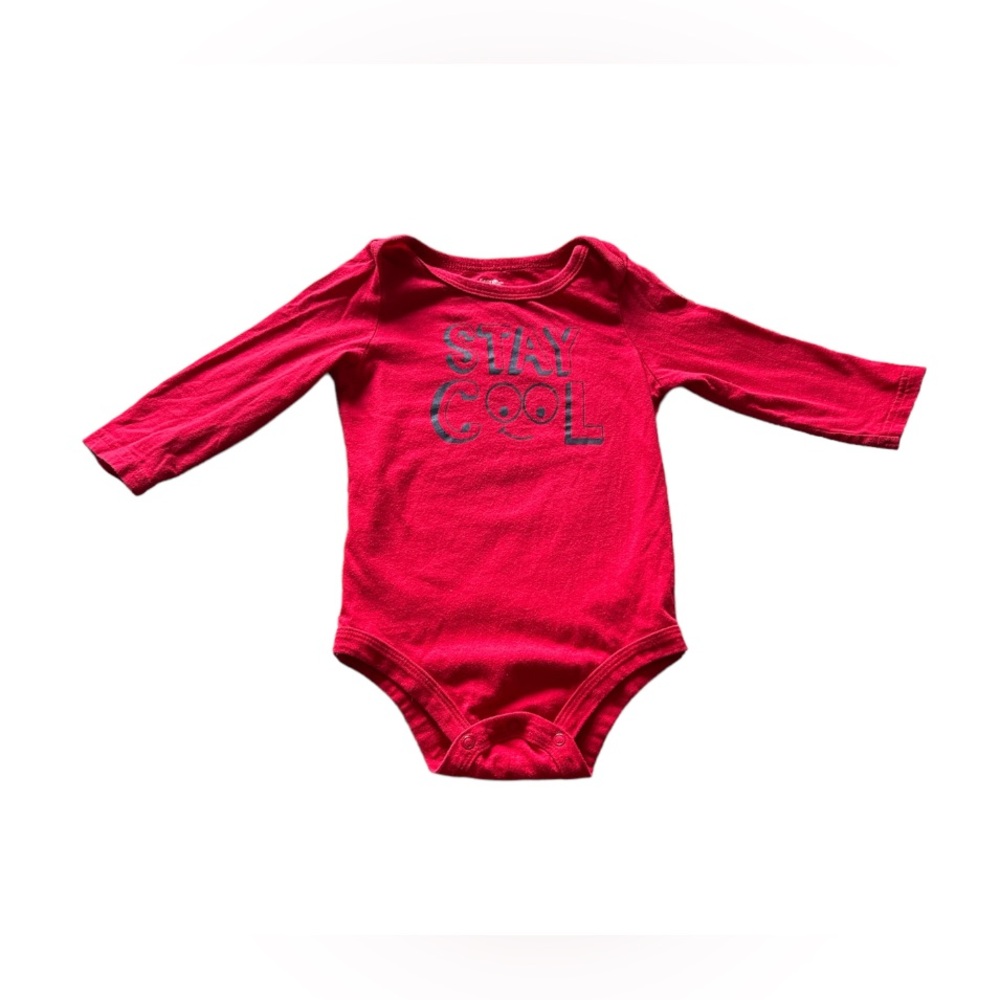 3 FOR $20 GEORGE 18-24M " Stay Cool" Red Cotton Onesie